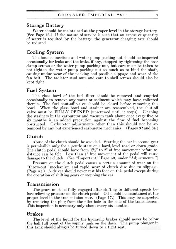 1926 Chrysler Imperial 80 Operators Manual Page 3